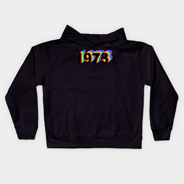 1973 Rainbow Style Volume 3D effect Kids Hoodie by Vladimir Zevenckih